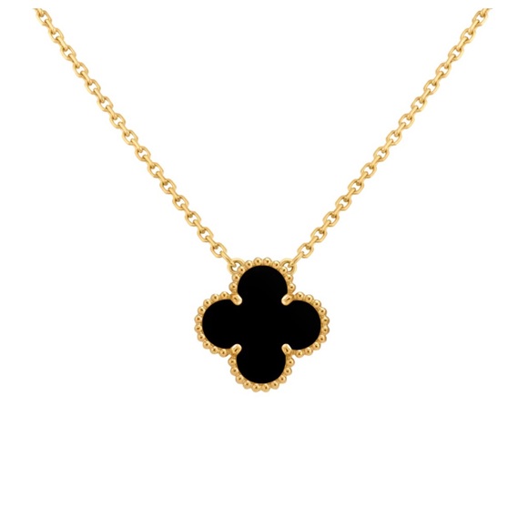 Van Cleef & Arpels Alhambra Onyx Necklace